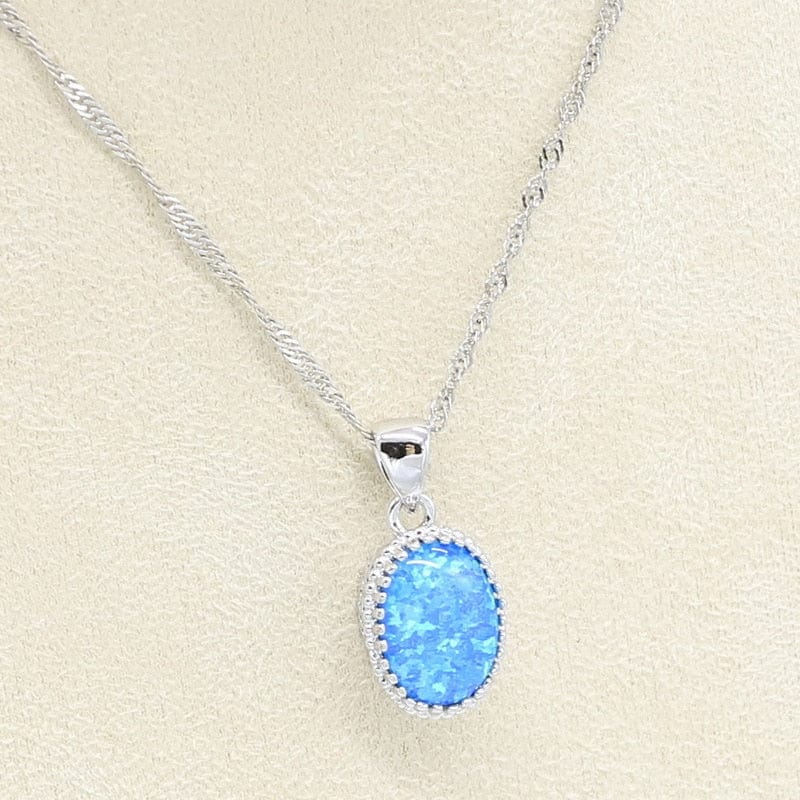 October Blue Opal Birthstone Jewelry Set - Birthmonth Deals