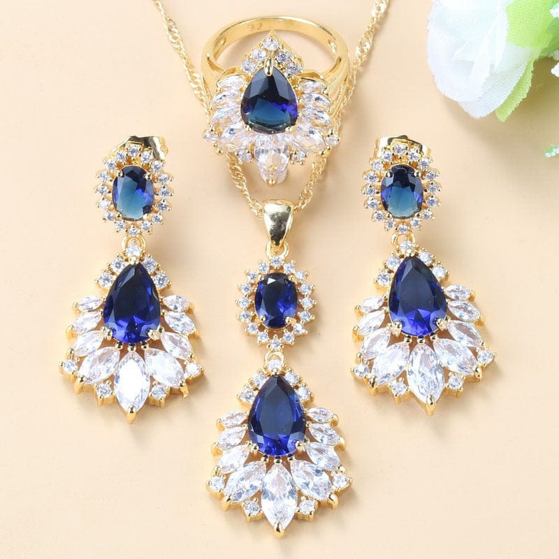 September Sapphire Birthstone Jewelry Set - Birthmonth Deals