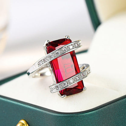 January Garnet Birthstone Ring - Birthmonth Deals