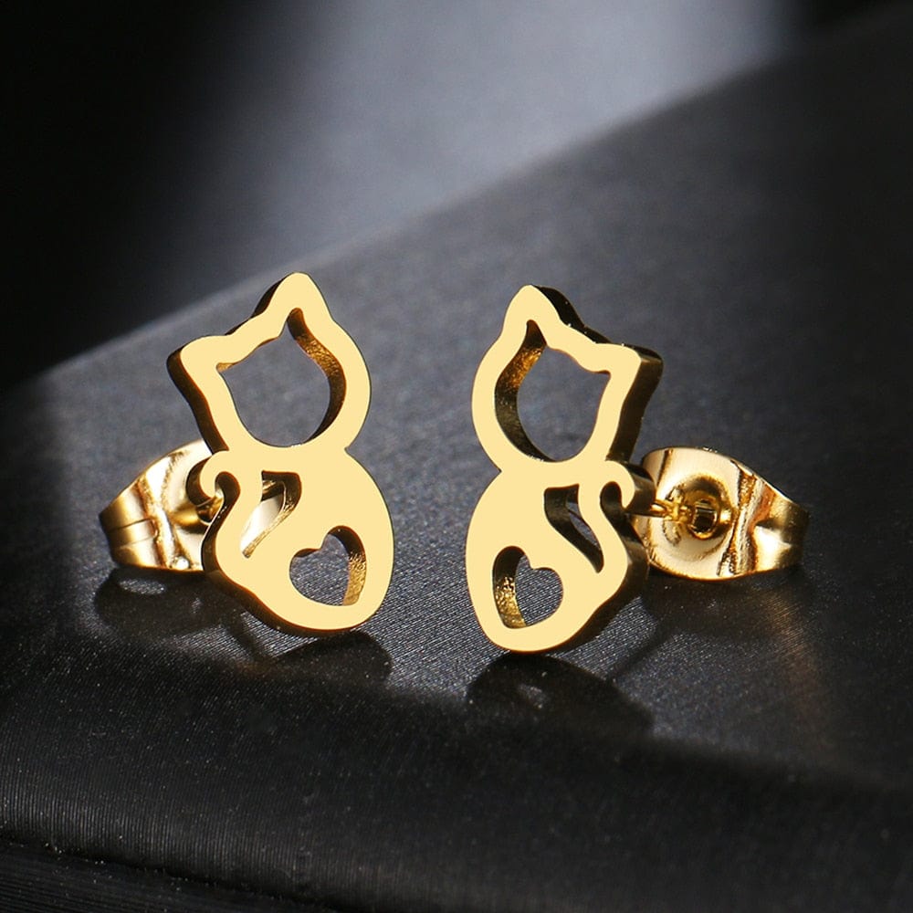 Cat Heart Earrings - Birthmonth Deals