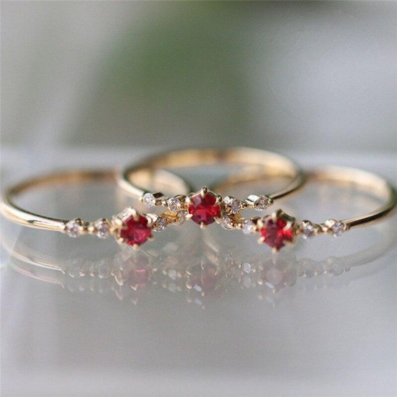 January Garnet Birthstone Ring - Birthmonth Deals