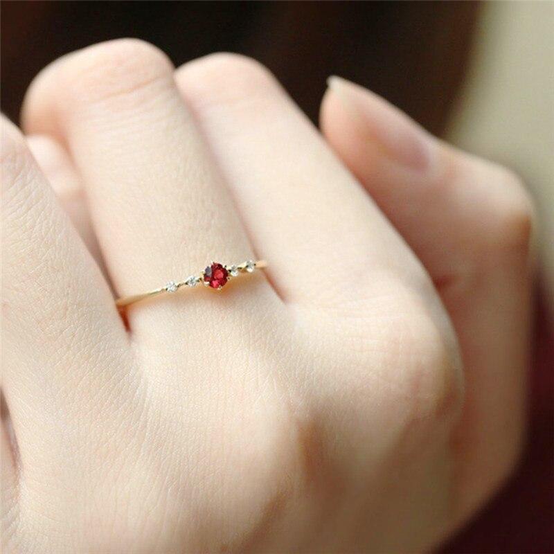 January Garnet Birthstone Ring - Birthmonth Deals