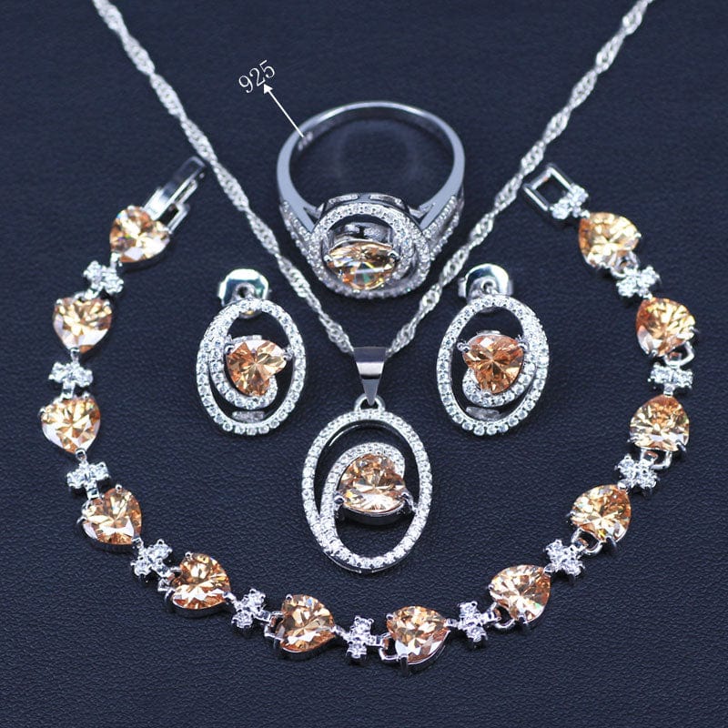 November Citrine Birthstone Jewelry Set - Birthmonth Deals