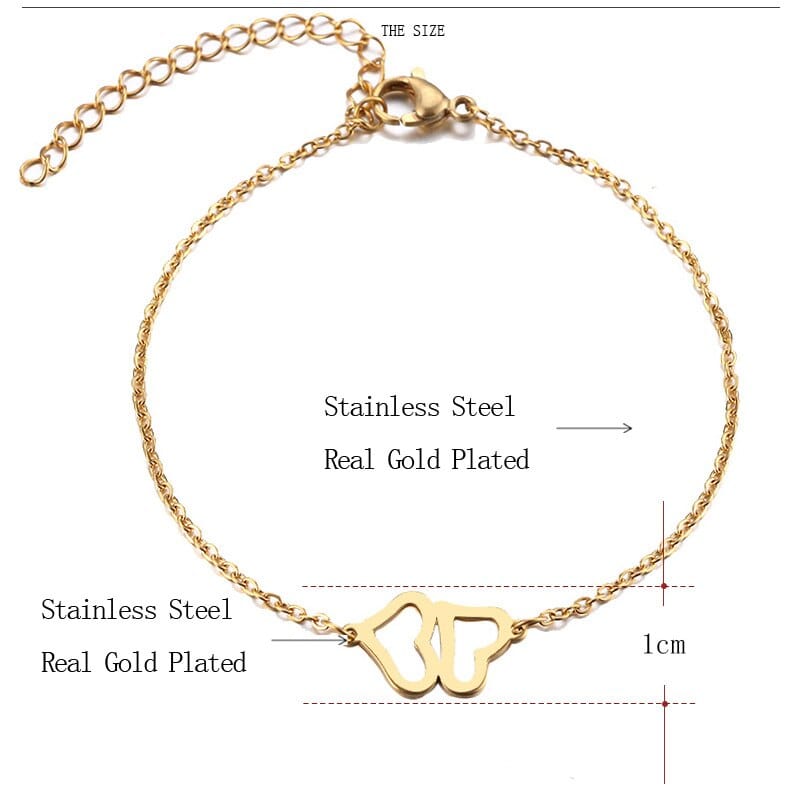 Double Heart Bracelet - Birthmonth Deals