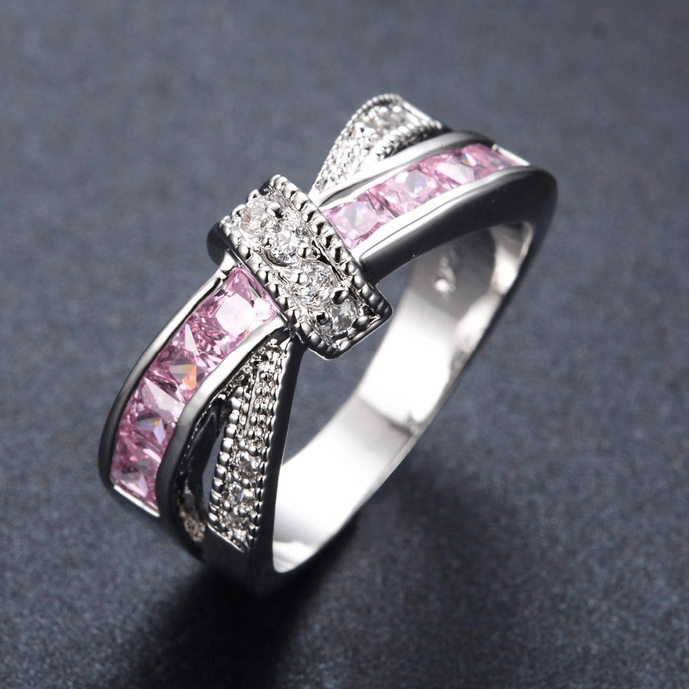 October Tourmaline Birthstone Bow-Tie Ring - Birthmonth Deals