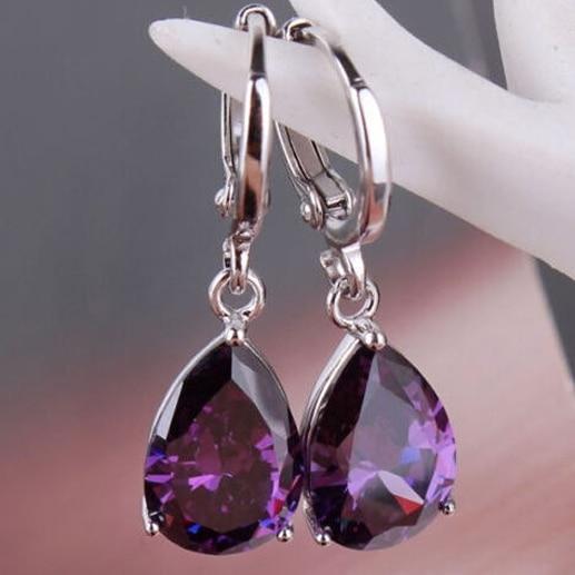 February Amethyst Birthstone Earrings - Birthmonth Deals