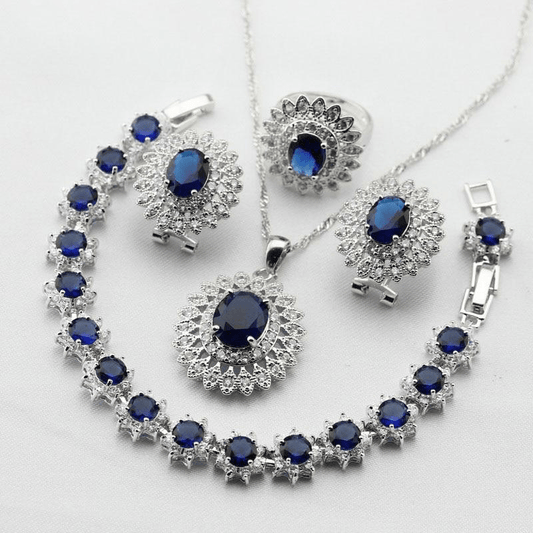 September Sapphire Birthstone Jewelry Set - Birthmonth Deals