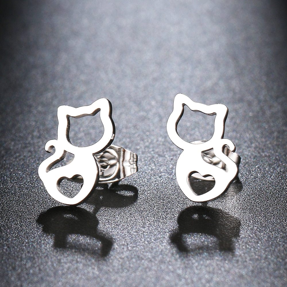 Cat Heart Earrings - Birthmonth Deals