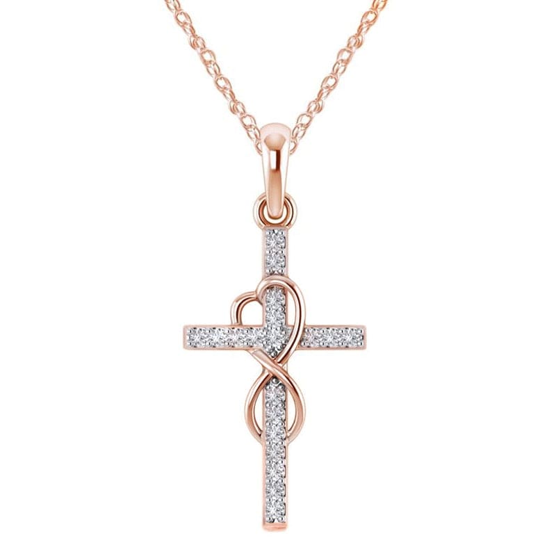 Infinity Crucifix Necklace - Birthmonth Deals