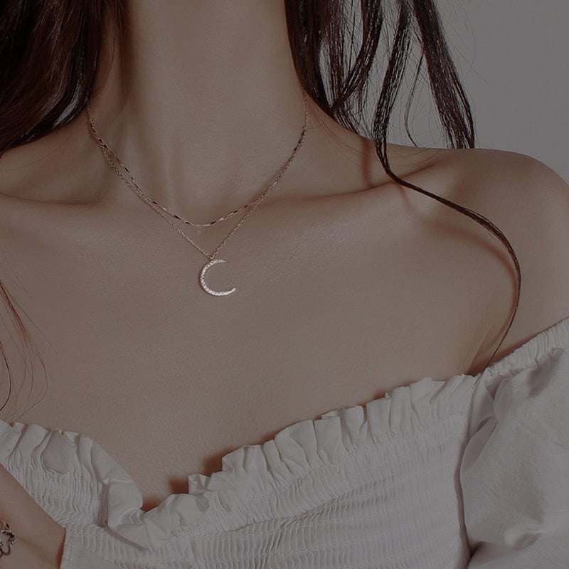 Crystal Moon Necklace - Birthmonth Deals