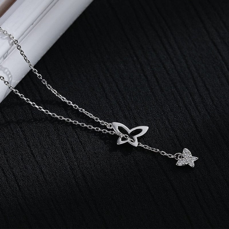 Diamond Butterfly Necklace - Birthmonth Deals