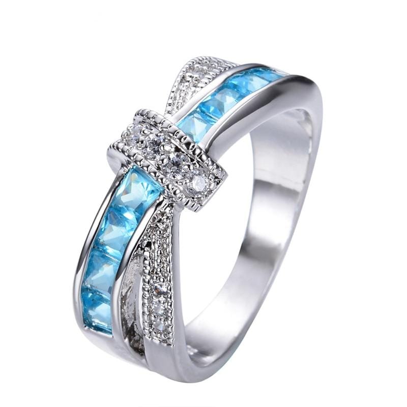 December Zircon Birthstone Bow-Tie Ring - Birthmonth Deals