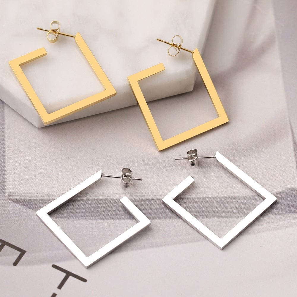 Minimalist Square Earrings - Birthmonth Deals