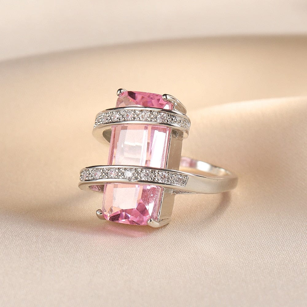 October Pink Tourmaline Birthstone Ring - Birthmonth Deals