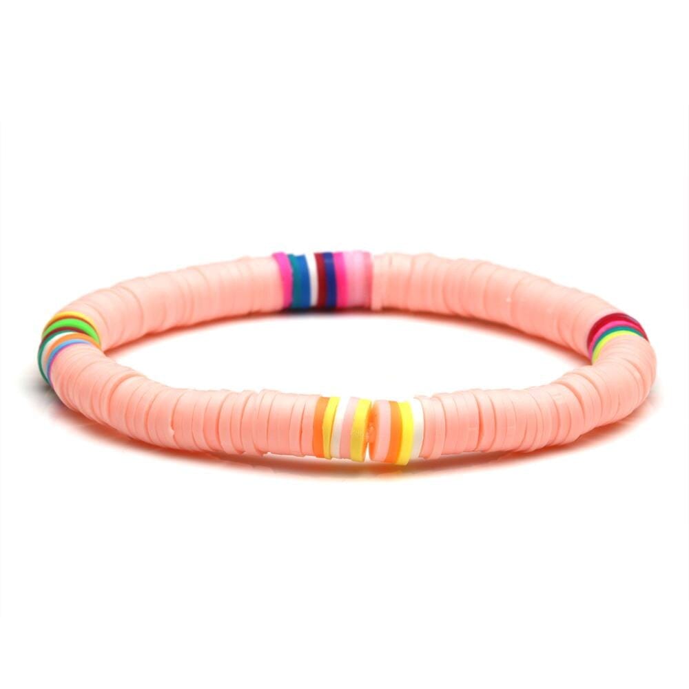 Polymer Clay Heishi Disc Bead Bracelet - Birthmonth Deals