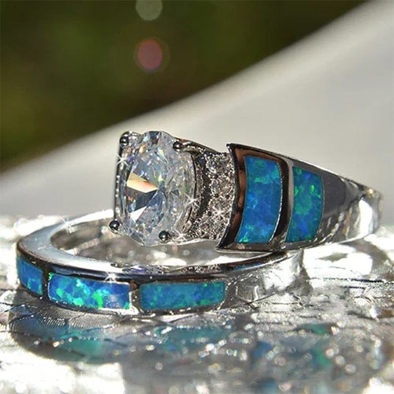 October Opal Birthstone Ring - Birthmonth Deals