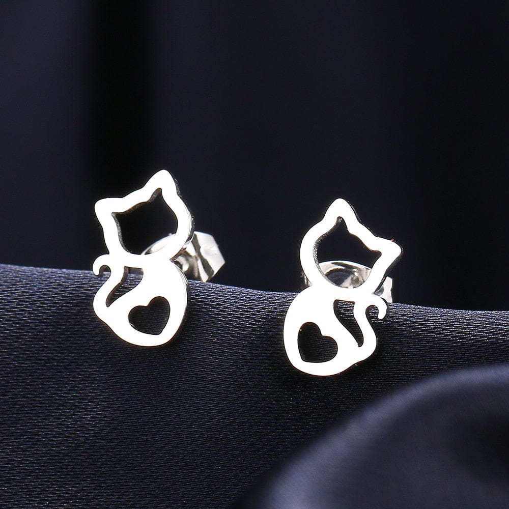 Cat Heart Earrings - Birthmonth Deals