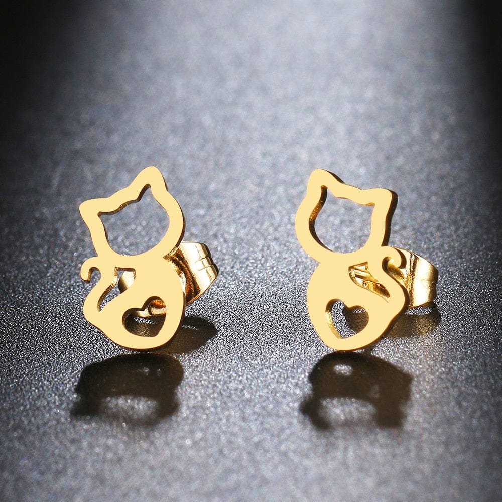 Cat Heart Earrings - Birthmonth Deals