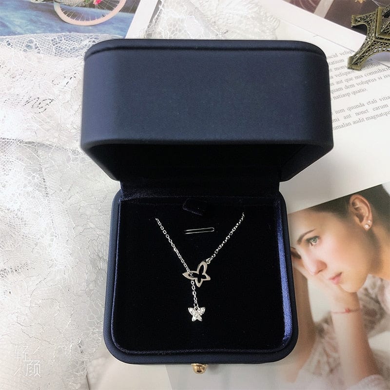 Diamond Butterfly Necklace - Birthmonth Deals