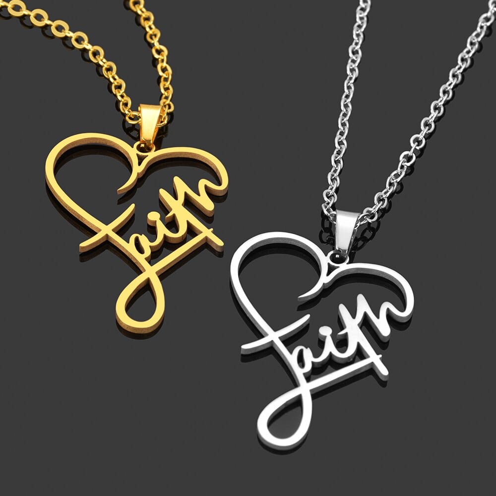 Heart Faith Necklace - Birthmonth Deals