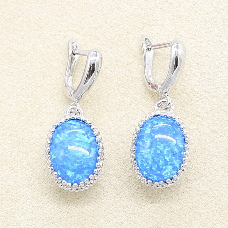 October Blue Opal Birthstone Jewelry Set - Birthmonth Deals