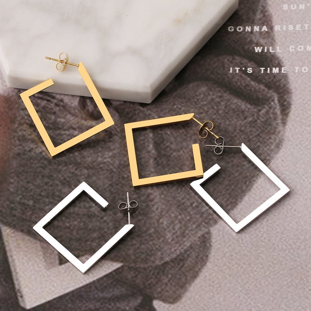 Minimalist Square Earrings - Birthmonth Deals