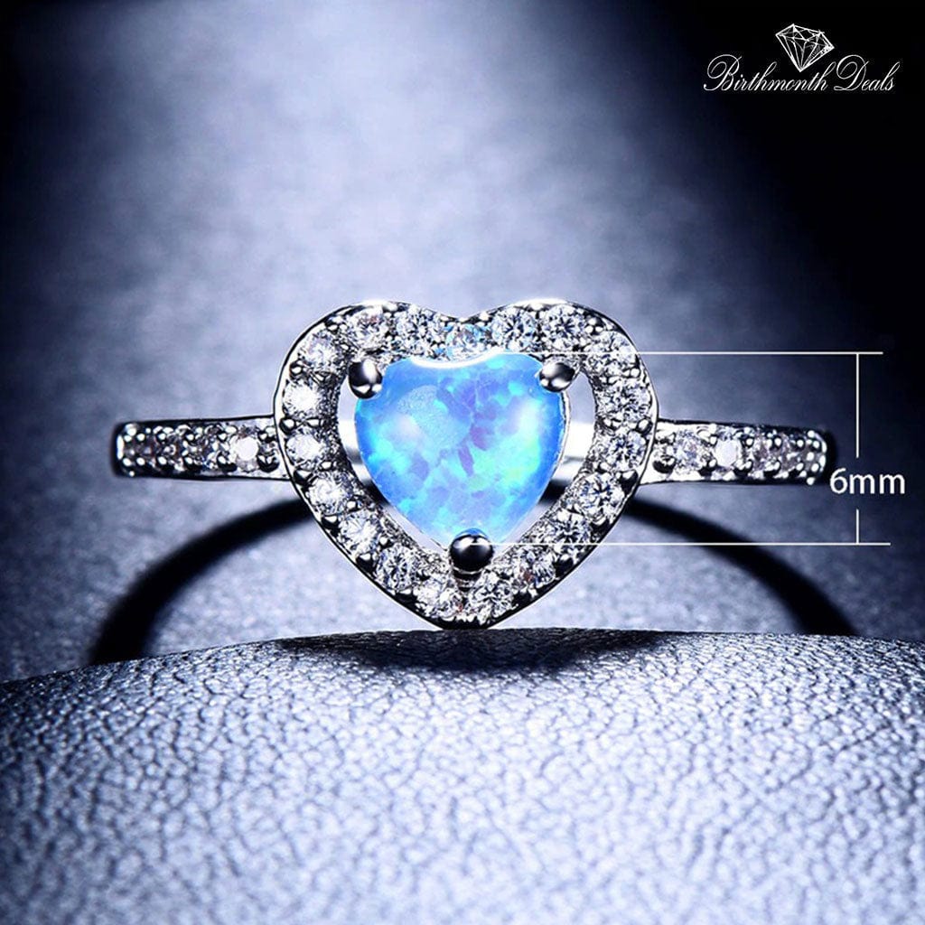 March Aquamarine Birthstone Ring - Birthmonth Deals