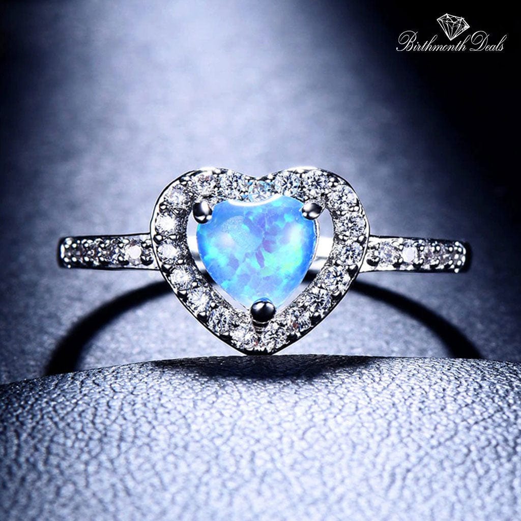 March Aquamarine Birthstone Ring - Birthmonth Deals