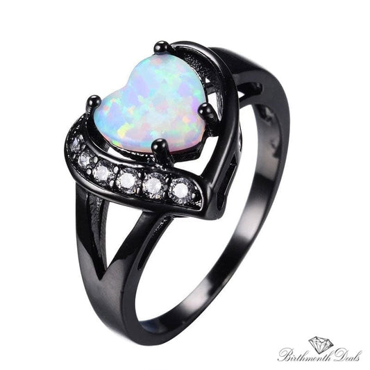 October Opal Birthstone Ring - Birthmonth Deals