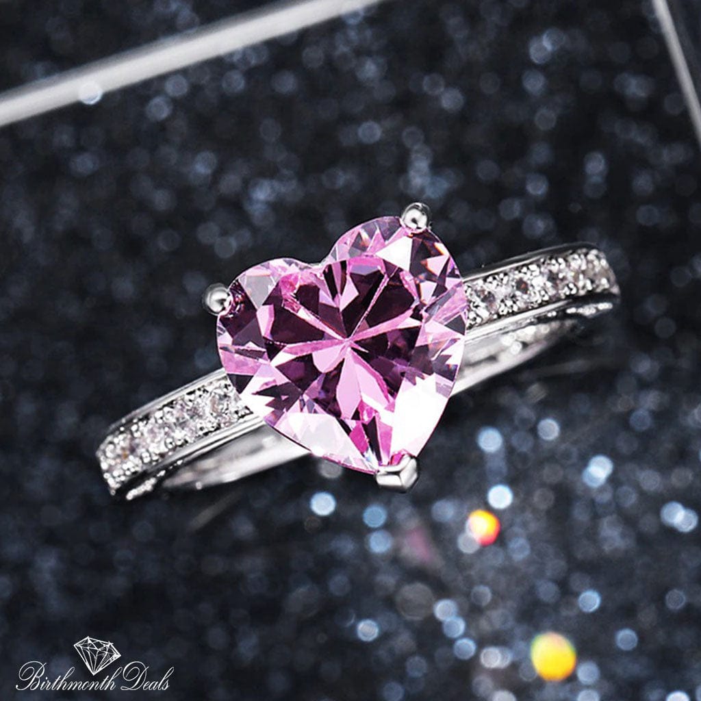 October Tourmaline Birthstone Ring - Birthmonth Deals