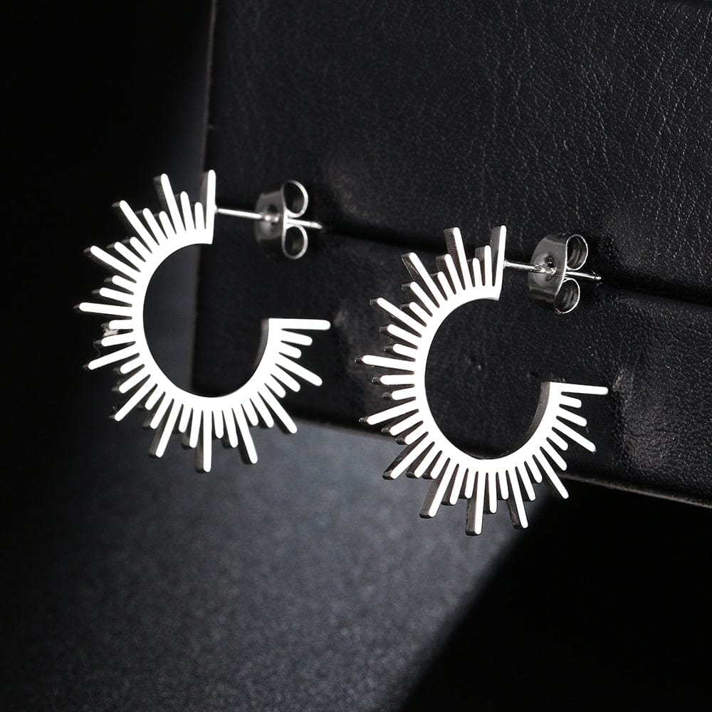 Half Spiked Earrings - Birthmonth Deals