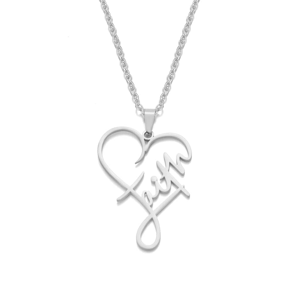 Heart Faith Necklace - Birthmonth Deals