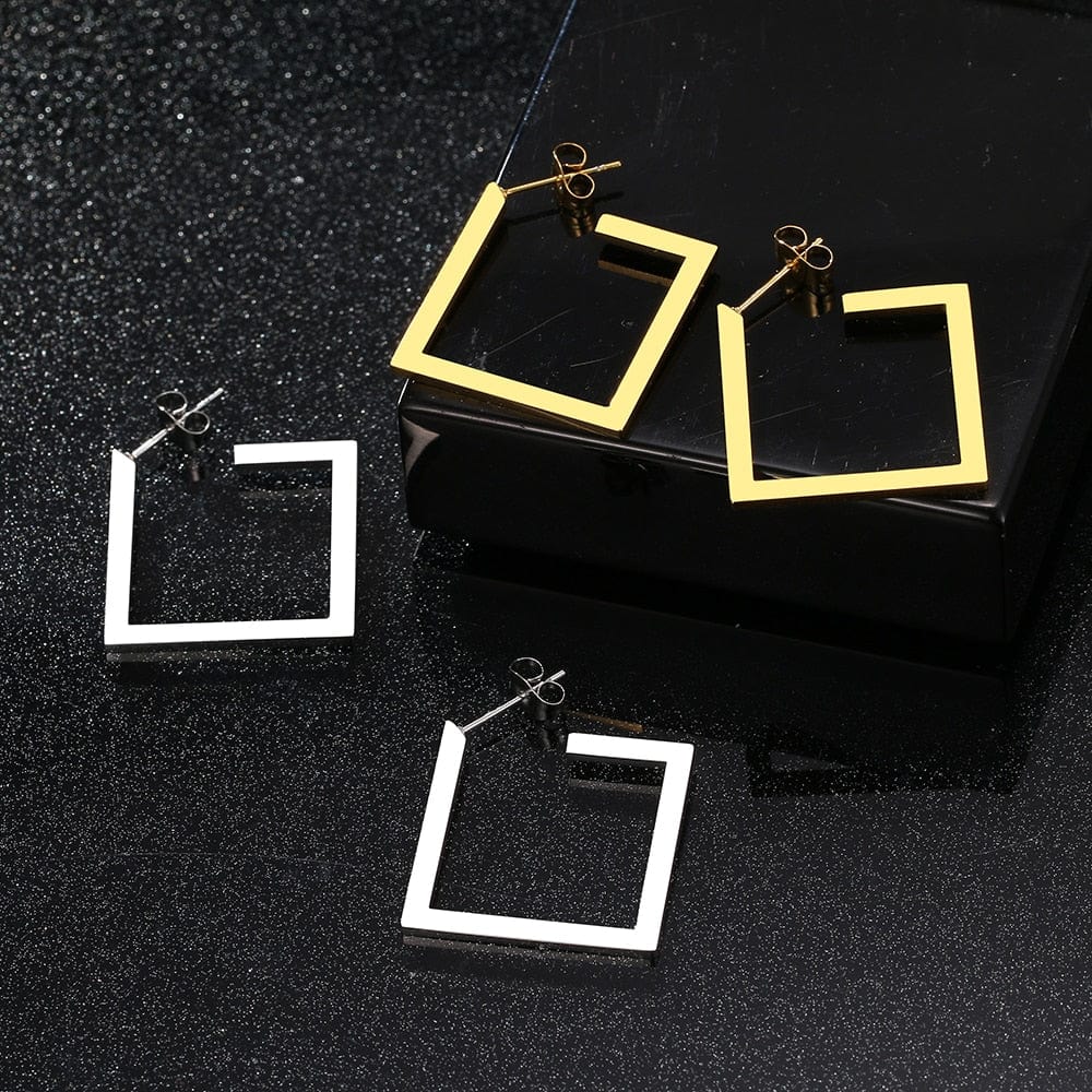 Minimalist Square Earrings - Birthmonth Deals