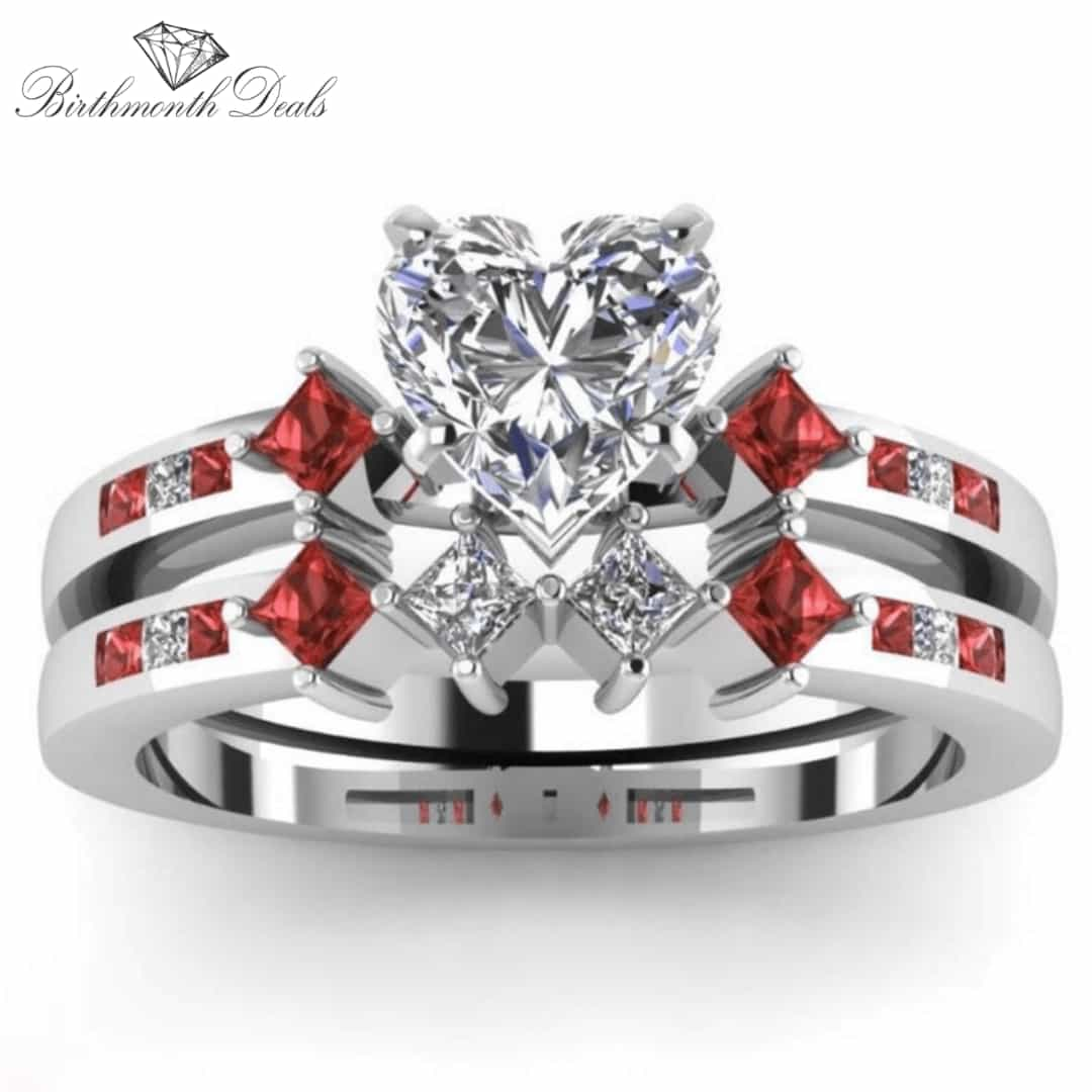 July Ruby Birthstone Stacking Ring - Birthmonth Deals