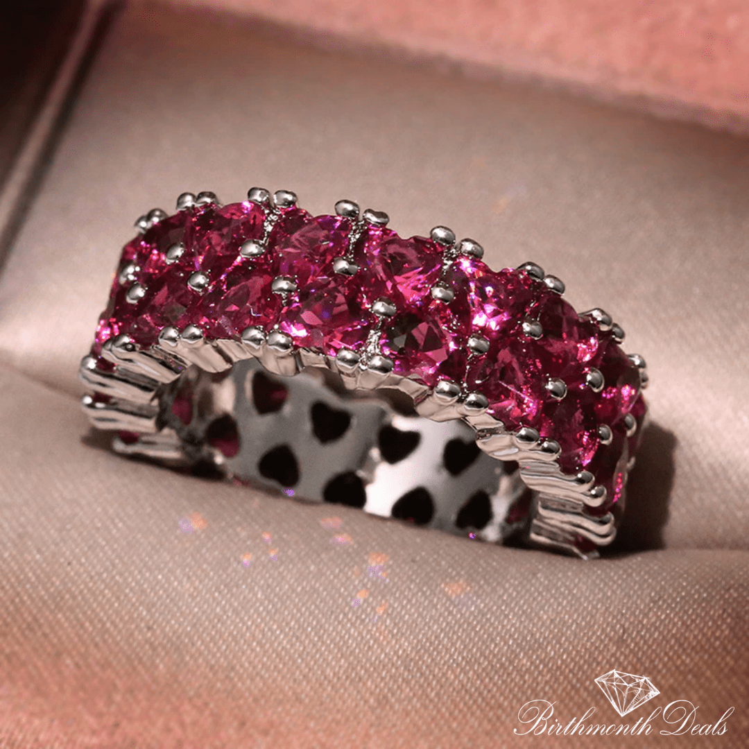 January Garnet Birthstone Ring - Birthmonth Deals