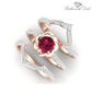 January Garnet Birthstone Stacking Ring - Birthmonth Deals