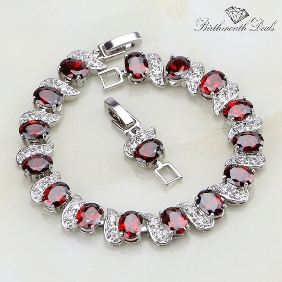 January Garnet Bracelet - Birthmonth Deals