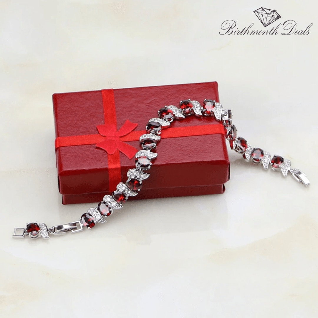 January Garnet Bracelet - Birthmonth Deals