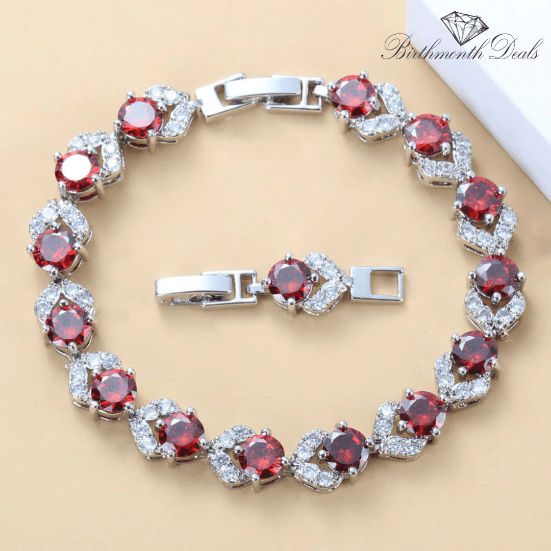 January Garnet Bracelet - Birthmonth Deals