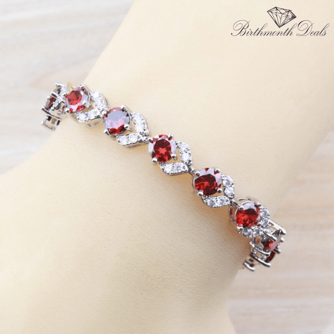 January Garnet Bracelet - Birthmonth Deals