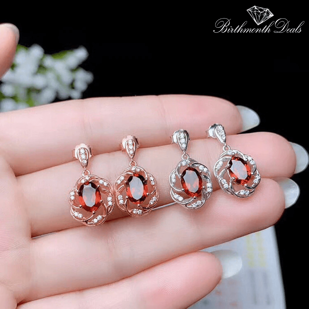 January Garnet Birthstone Jewelry Set - Birthmonth Deals