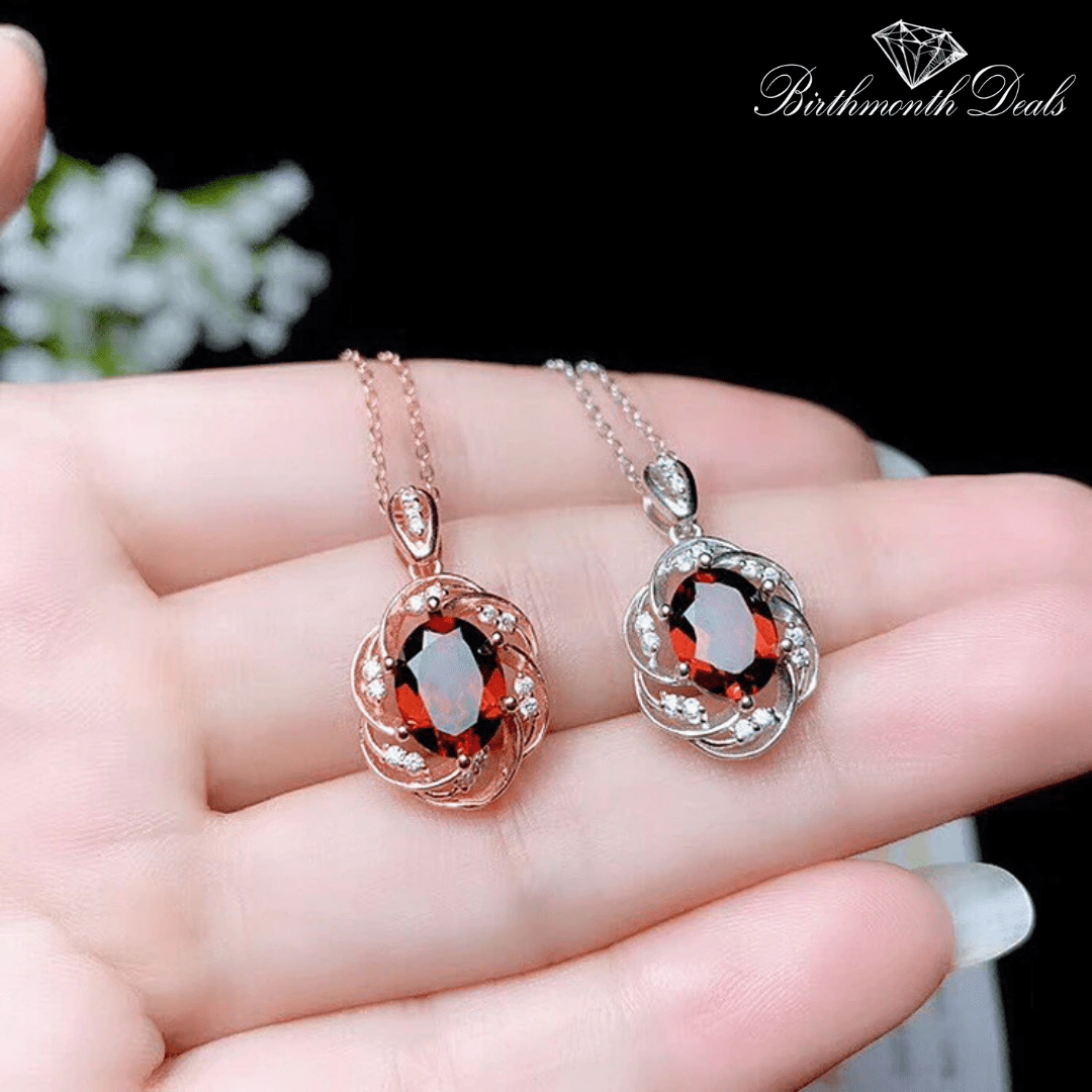 January Garnet Birthstone Jewelry Set - Birthmonth Deals