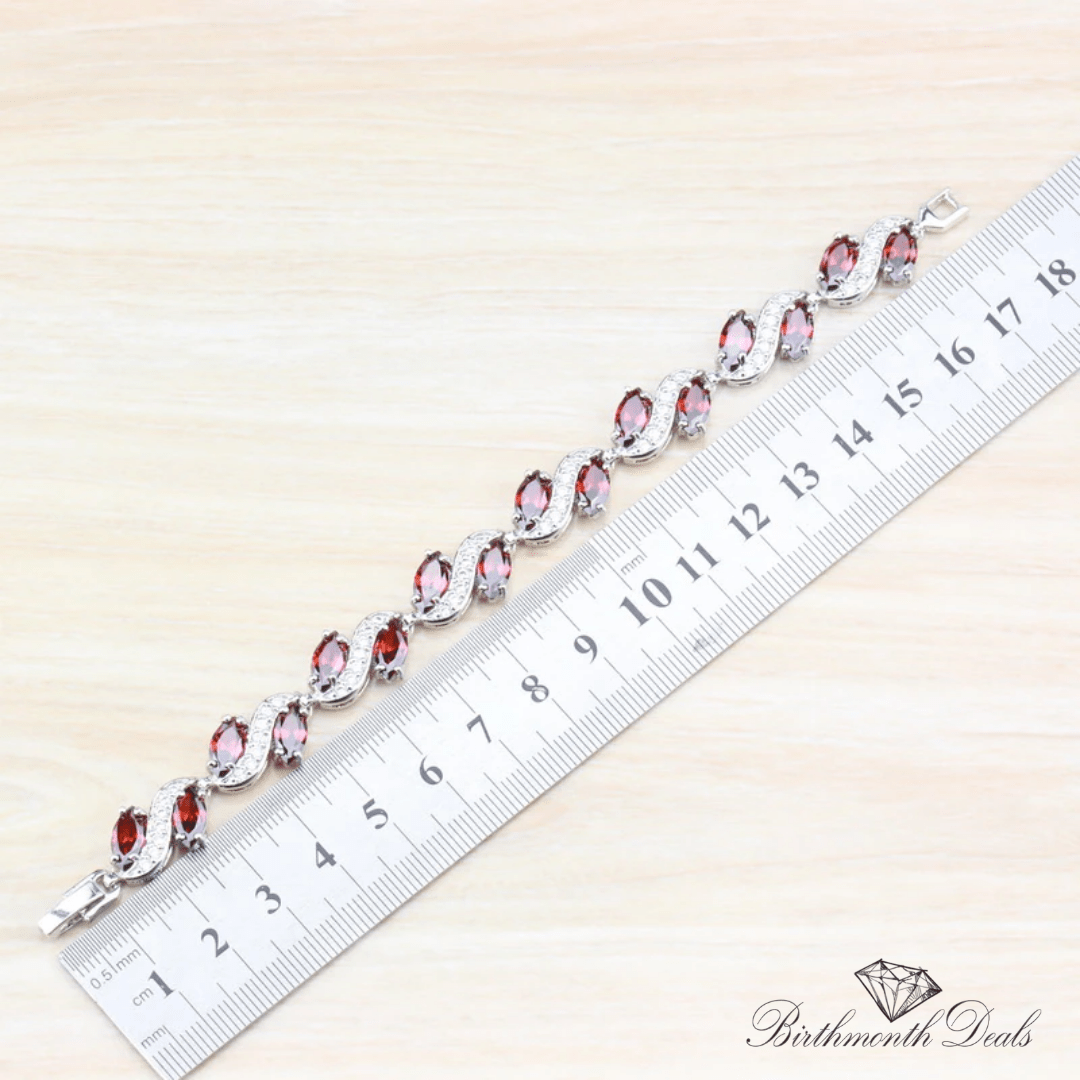 January Garnet Birthstone Jewelry Set - Birthmonth Deals