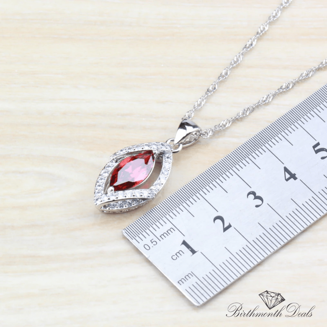 January Garnet Birthstone Jewelry Set - Birthmonth Deals