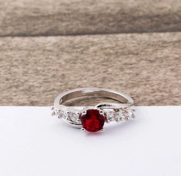 January Garnet Birthstone Ring - Birthmonth Deals