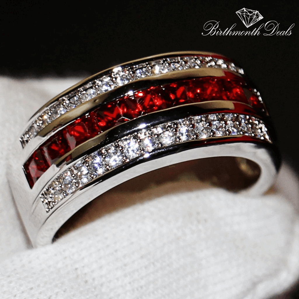 July Ruby Birthstone Ring - Birthmonth Deals