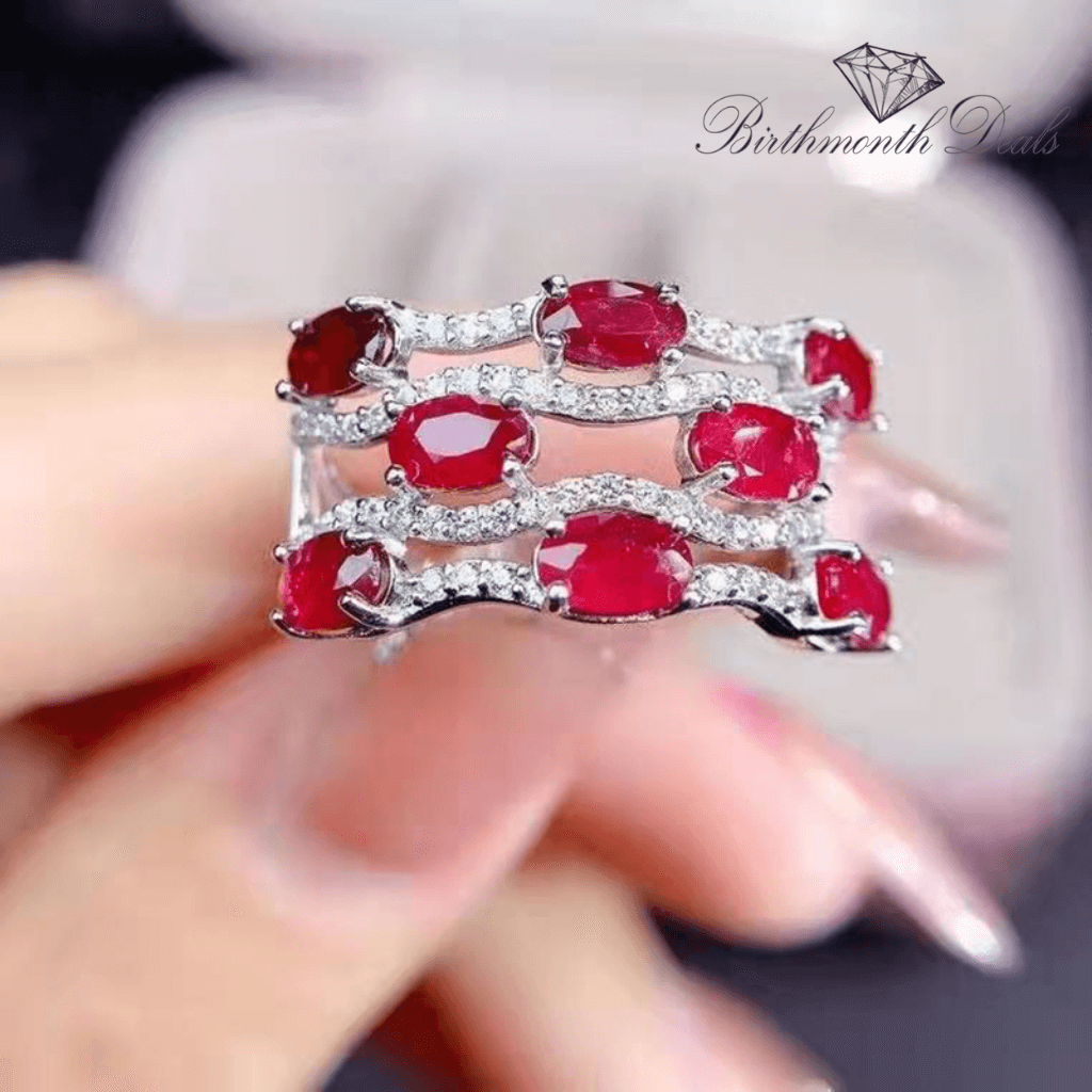 July Ruby Birthstone Ring - Birthmonth Deals