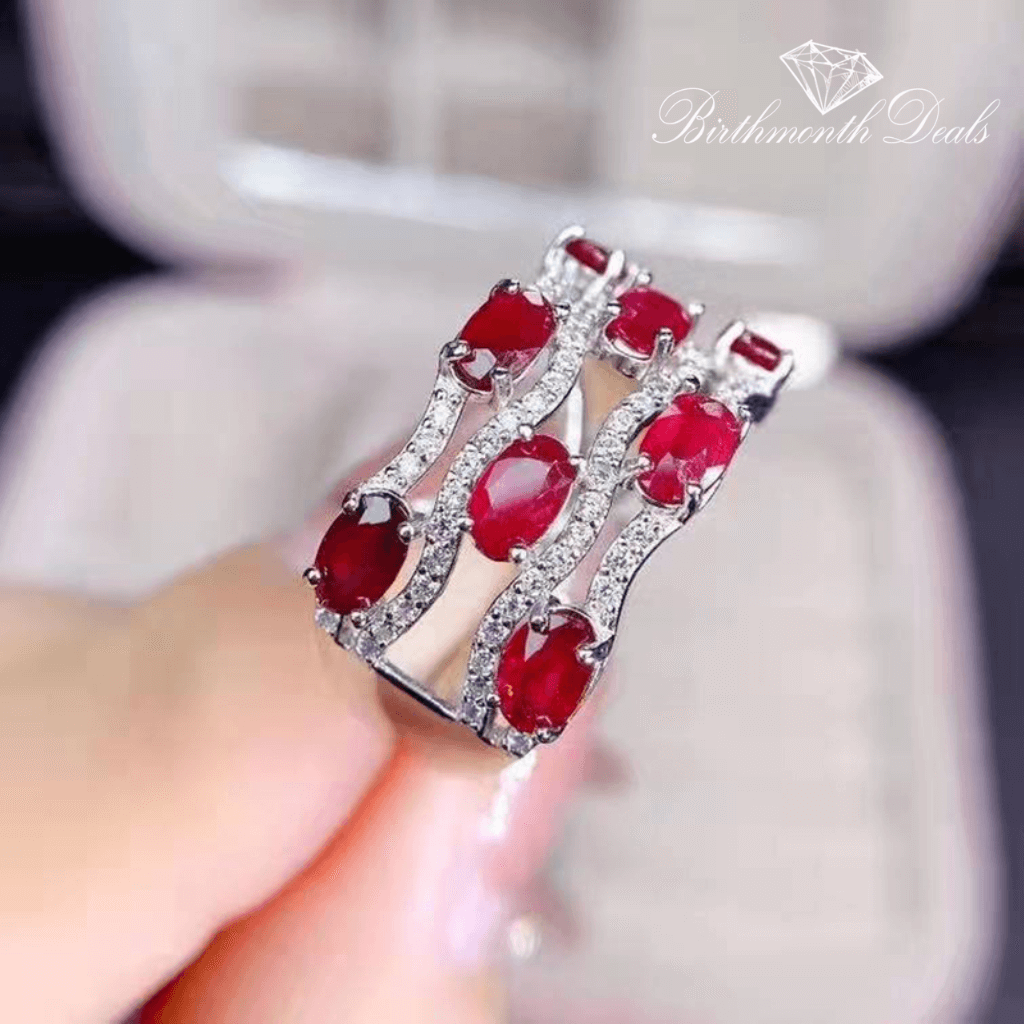 July Ruby Birthstone Ring - Birthmonth Deals