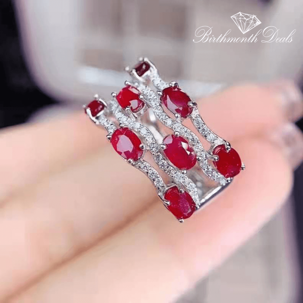 July Ruby Birthstone Ring - Birthmonth Deals