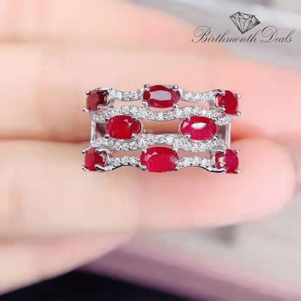 July Ruby Birthstone Ring - Birthmonth Deals